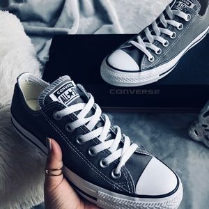 Gray low top Converse